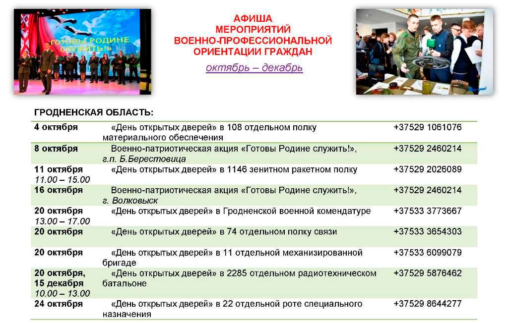 АФИША МЕРОПРИЯТИЙ ВОЕННО-ПРОФЕССИОНАЛЬНОЙ ОРИЕНТАЦИИ ГРАЖДАН _Страница_1